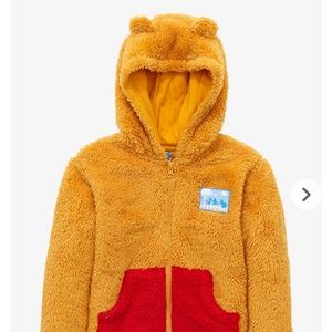NWT BOXLUNCH UNISEX DISNEY WINNIE THE POOH SHERPA ZIP UP JACKET - 2T